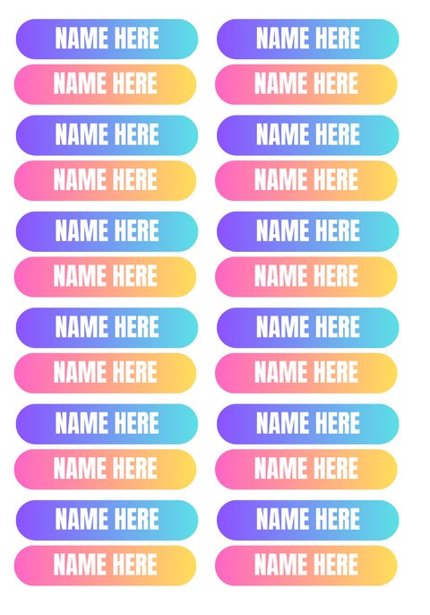 Name Label - Mini Labels